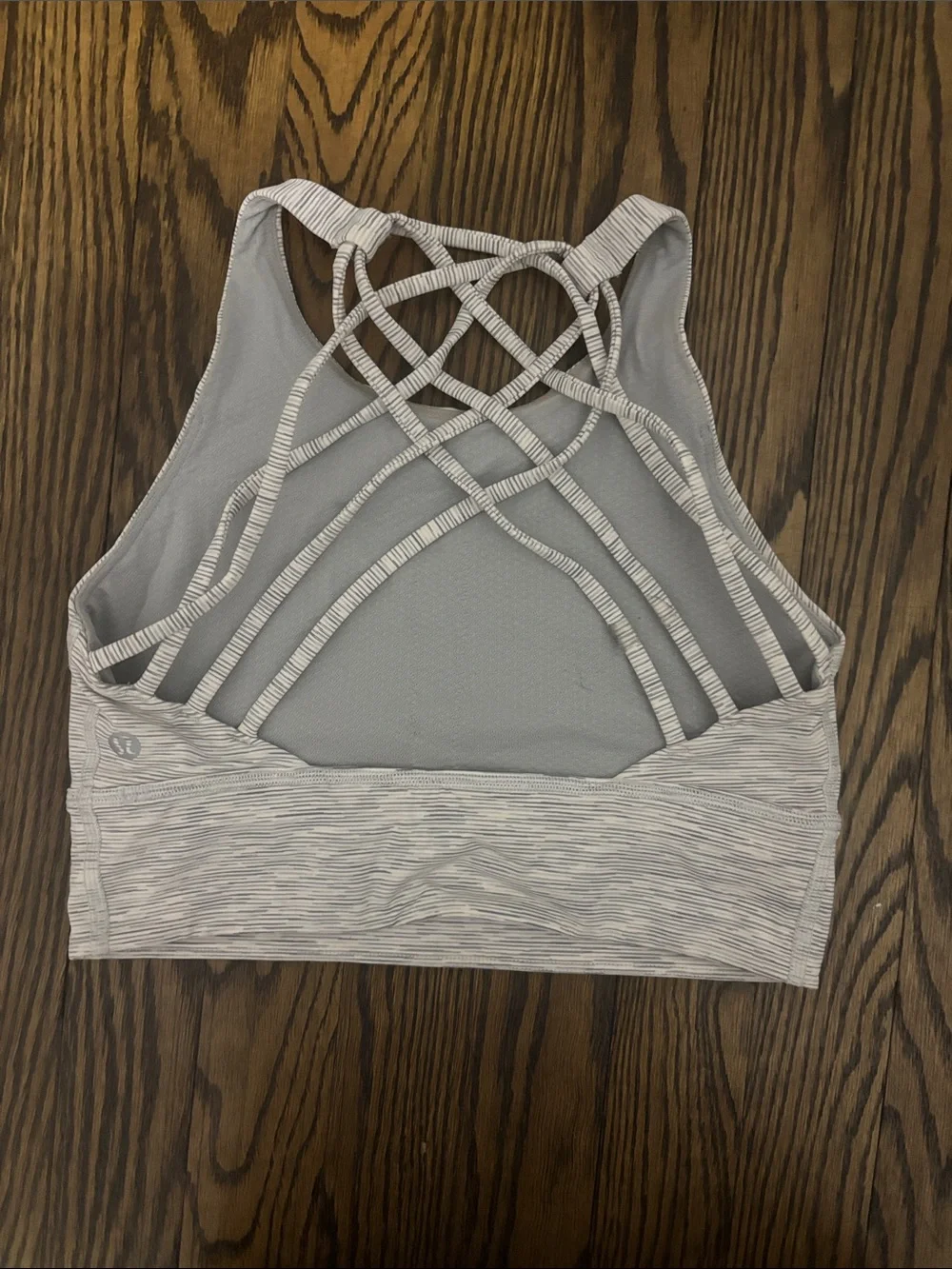 Lululemon Strappy High Neck Sports Bra - Light Heather Gray